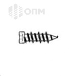 ОПМ 206032 Саморез для крепления деревянных оконных рам, с уменьшенной цилиндрической головкой, шлиц