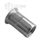ОПМ 110007 Заклепка алюминиевая с потайным бортиком, рифленая