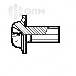 ОПМ 101093 Винт ecosyn-fix с цилиндрической скруглённой головкой и стопорной пресс-шайбой, шлиц Ph