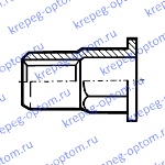 ОПМ 110031 Заклепка-гайка шестигранная на 1/2 длины цилиндрический бортик