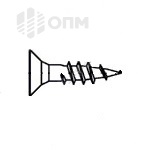 ОПМ 606003 Саморез для ДСП, с потайной головкой, шлиц Pz, неполная резьба