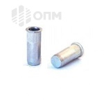 ОПМ 110022 Заклепка резьбовая алюминиевая BRALO глухая с уменьшенным потайным бортиком, рифленая