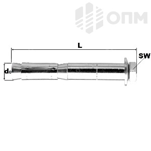 ОПМ 226028 Анкер для высоких нагрузок SORMAT S, с болтом