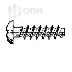 ОПМ 106085 Саморез по термопластам с цилиндрической скруглённой головкой и крестообразным шлицем